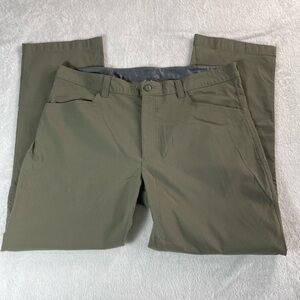 Eddie Bauer Pants Mens 40x30 Green Convertible Tech Zip Off Hiking Quick Dry